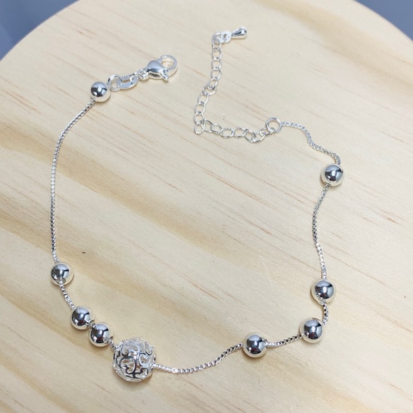 🌟 Dainty Anklet Chain Sterling Silver 925 - Picture 3 of 3